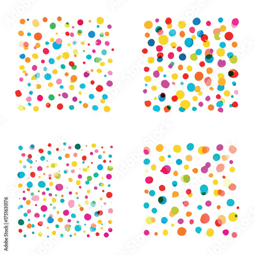 confetti vector set isolated in White background