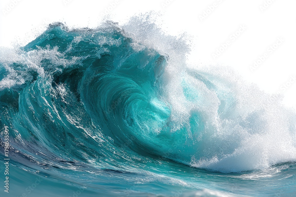 Fototapeta premium Powerful ocean wave crashing