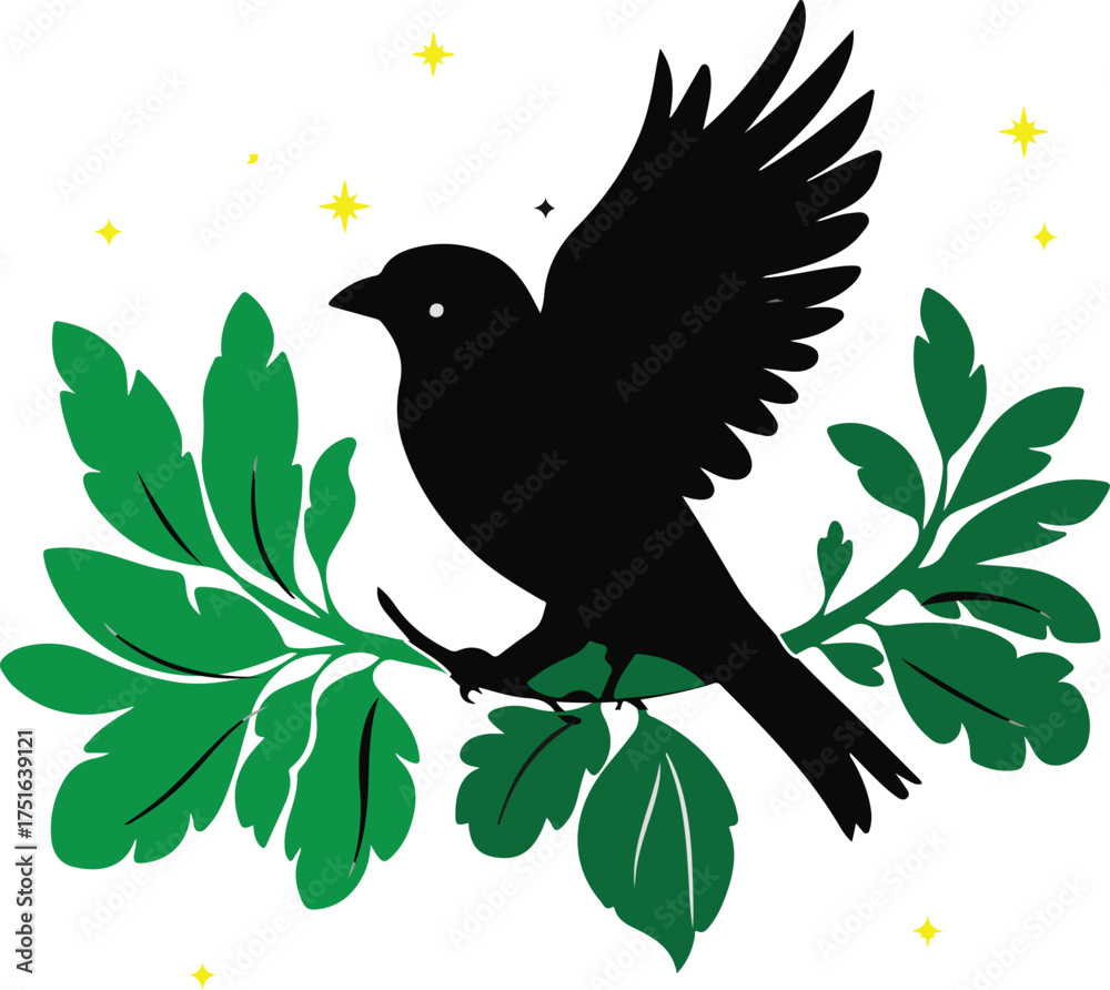 Fototapeta premium bird on branch