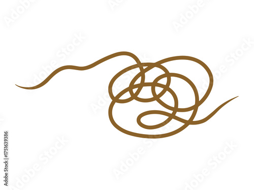 Horsehair Worm Mantis Illustration
