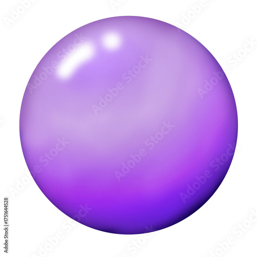 A purple glass ball likes 3d ball, isolated background, png file