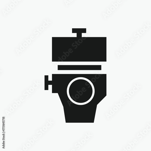Piston, Engine Piston, automotive piston, Car motor piston icon.