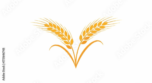 Golden wheat stalks icon