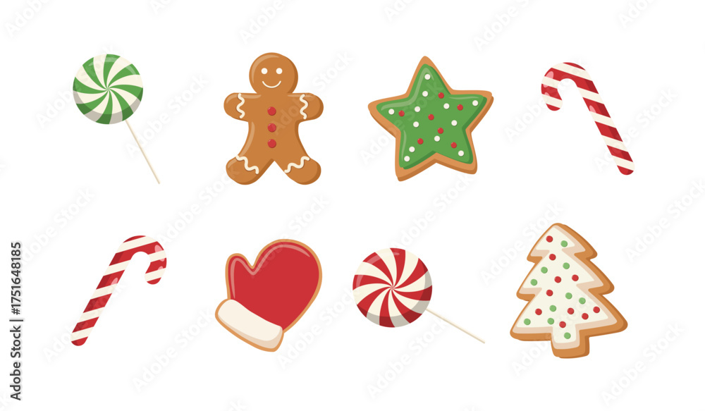 Fototapeta premium Christmas Cookies & Candy