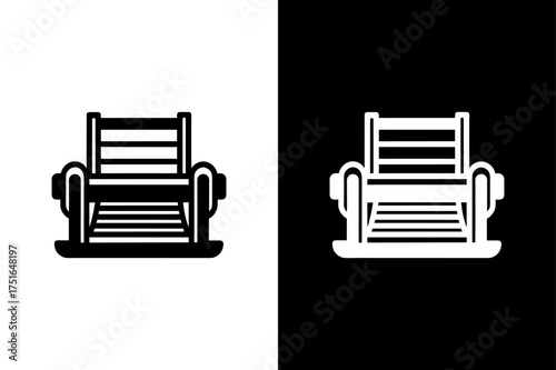 Flat Newspaper Press Illustration — Monochrome Printing Concept.