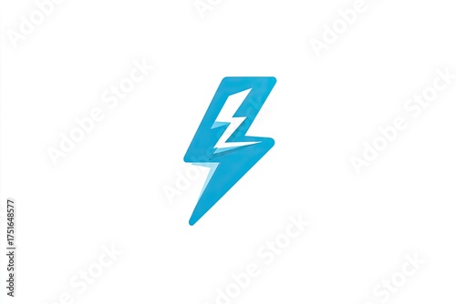 Free Download A stylized blue lightning bolt graphic - GFXLoad