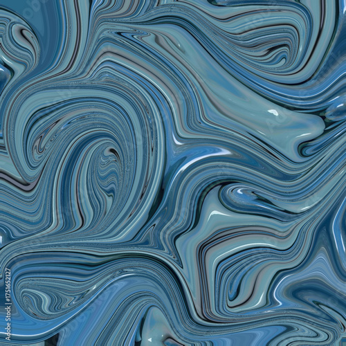 Fluid blue marble texture with smooth swirls and glossy finish, perfect for modern abstract design and digital backgrounds.