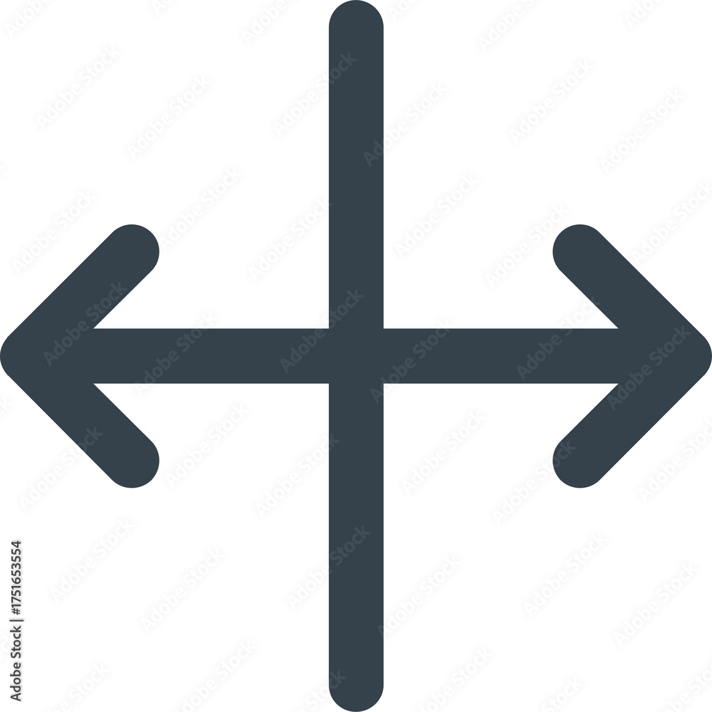Obraz premium Dark Blue Four Way Arrow Icon With Transparent Background Indicating Directional Movement And Choices
