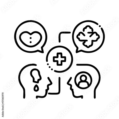 Mental health therapy session showing empathy and positive thinking