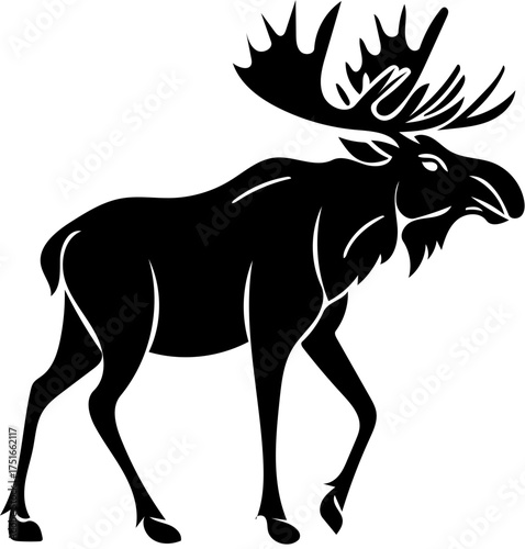 Titles for the Moose Silhouette on Adobe Stock:
​Moose silhouette vector
​Black Moose silhouette
​Moose icon
​Vector illustration of a moose
​Wild animal silhouette set (if it's part of a collection)