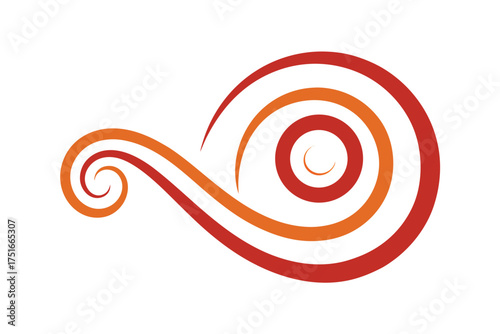 Abstract swirling lines forming a decorative pattern with a central element suitable for cultural or celebratory designs