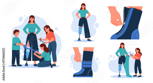 Diverse People and Prosthetic Leg Customization and Fitting Process