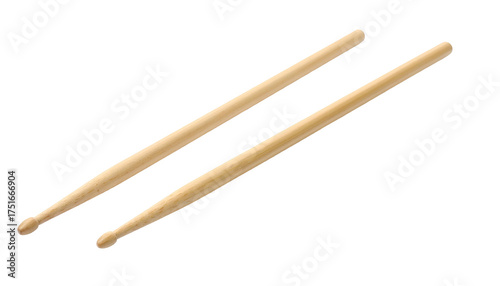Pair of drumsticks diagonally on black background