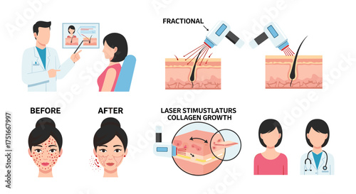 Fractional Laser Treatment Stimulates Collagen Growth For Skin Rejuvenation