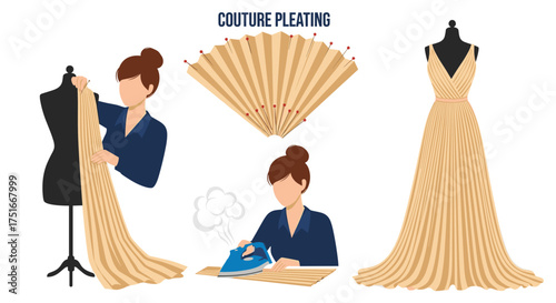 Crafting Elegant Pleated Fashion Through Skilled Techniques and Artistic Design