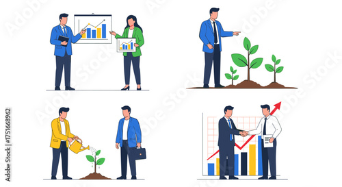 Business Growth Strategy And Financial Investment Success Concepts