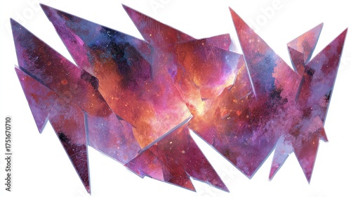 Abstract Colorful Space Galaxy Design