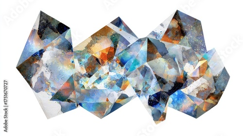 Abstract Geometric Shapes In Vibrant Colors