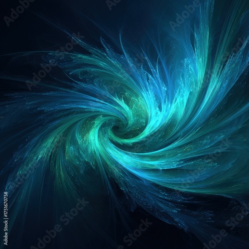 Abstract Glowing Spiral Design