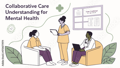 Mental health collaborative care team meeting for patient wellness and support group care