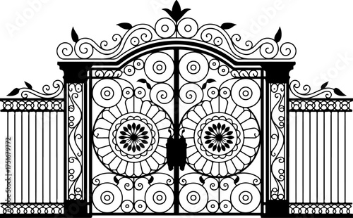 Royal Ornamental Iron Gate Design