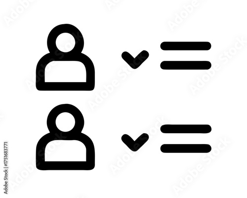 Two people with checkmarks and lists