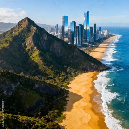 san francisco skyline Scenic views of mountains, beaches, iconic landmarks, city skylines, and aerial drone shots are in high demand. generate image of this