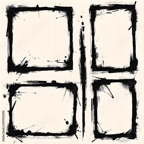 grunge frames set