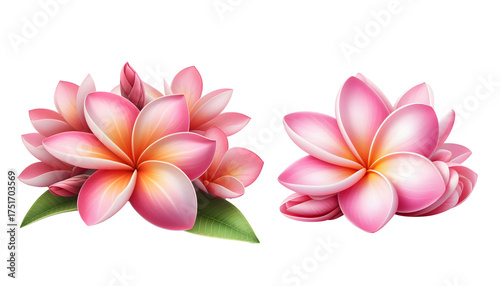 frangipani flower isolated on png