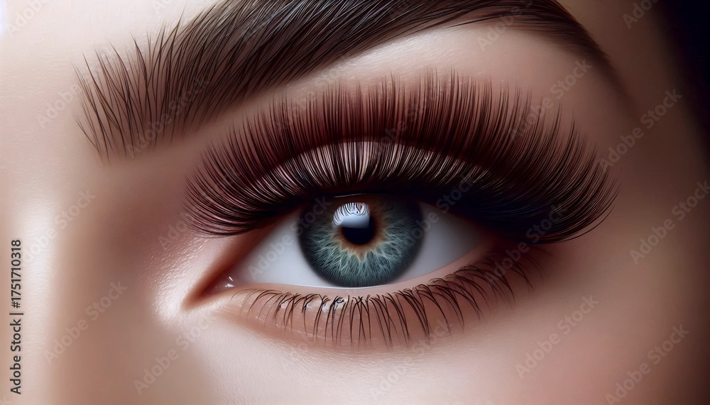 Obraz premium A lower lash focus, Ai generated image