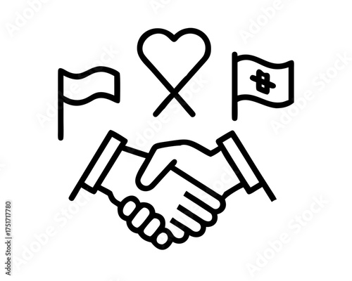 Partnership and collaboration with handshake