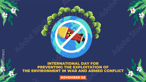 International Day for Preventing the Exploitation of the Environment in War and Armed Conflict Flyer 