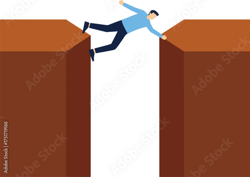Do it for the public. Business leaders use themselves as a bridge to carry others over cliffs. Vector

