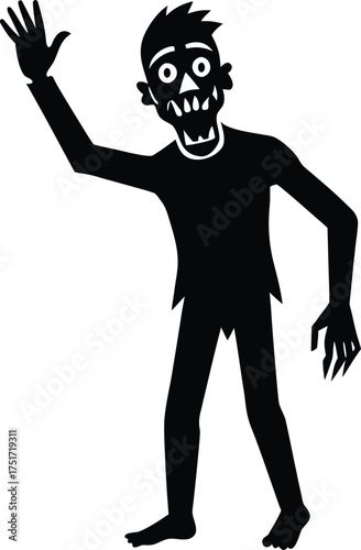 Angry silhouette businessman vector illustration of a bearded man screaming and shouting in a suit