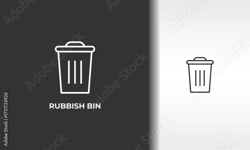 Rubbish Bin Vector, Icon Or Logo Sign Isolated Symbol Illustration
