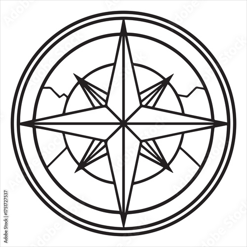 adventure compass logo vector