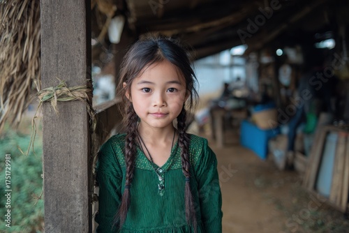 Mae Hong Son Thailand Hmong Hill Tribe girl children