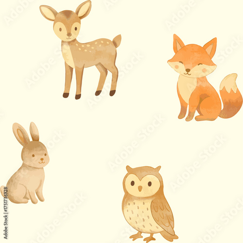 Seamless Pattern Animal Theme