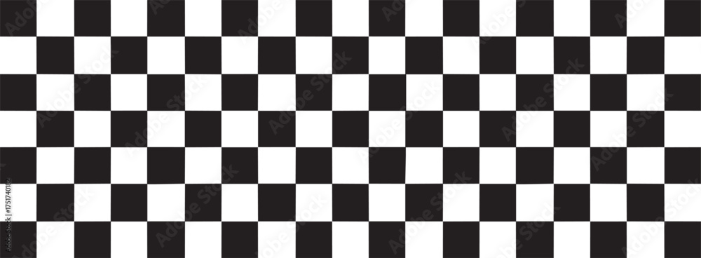 Fototapeta premium Checkerboard Pattern – Black and White Grid for Optical Illusions, Games, and Graphic Design