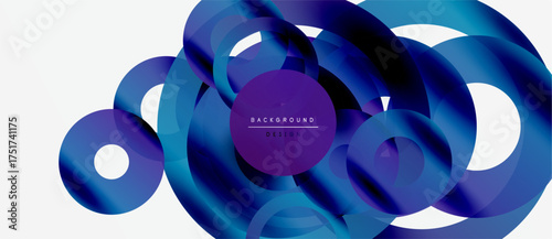 Abstract fluid shapes, vibrant blue hues, dynamic composition. Modern design element, flowing lines create visual interest.
