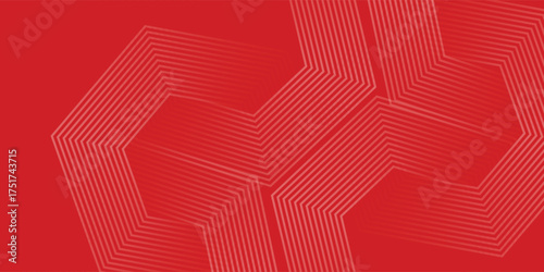 Red Futuristic Hi-Tech Digital Honeycomb Grid Wallpaper, Vector illustration