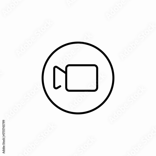 start video call icon sign vector