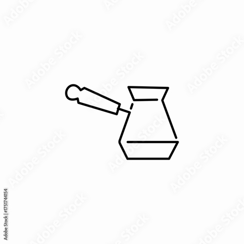 traditional coffee pot icon sign vector