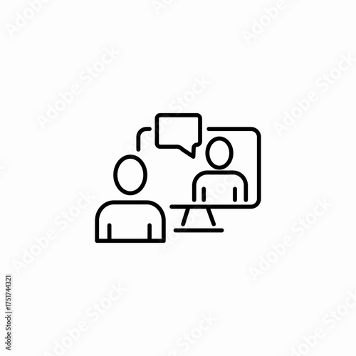 video call chat icon sign vector