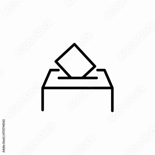 vote ballot box icon sign vector
