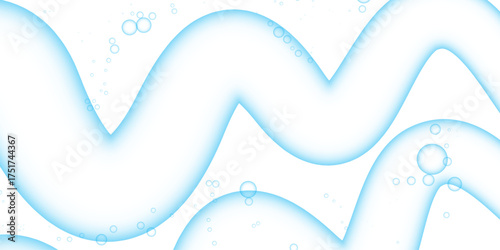 Abstract Liquid Wave Bubble Backdrop in Blue.