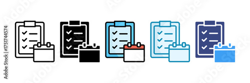Project Timeline Icon Set Multiple Style Collection