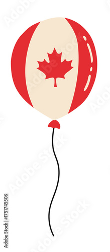 Celebrate Canada Day with this cute, hand-drawn flag featuring a vibrant maple leaf, perfect for adding a touch of Canadian pride to your designs and marketing materials