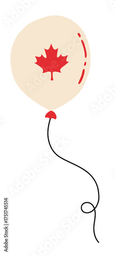 Celebrate Canada Day with this cute, hand-drawn flag featuring a vibrant maple leaf, perfect for adding a touch of Canadian pride to your designs and marketing materials