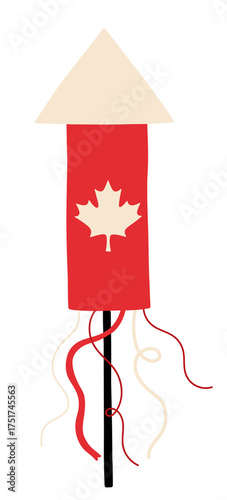 Celebrate Canada Day with this cute, hand-drawn flag featuring a vibrant maple leaf, perfect for adding a touch of Canadian pride to your designs and marketing materials
